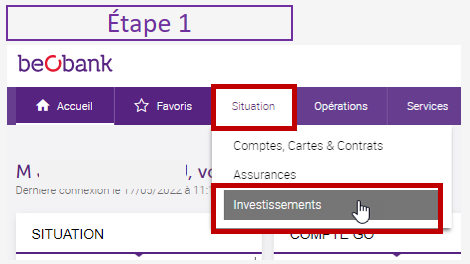 Etape 1 invest online