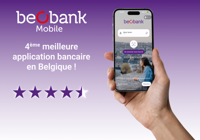 Beobank Mobile élue 4ème application bancaire belge par Sia Partners